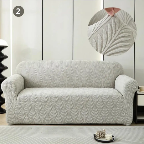 Housse de Canapé Extensible en Jacquard Gris Clair pour Housse de canapé – La Maison de la Housse®