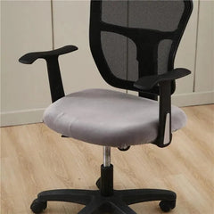 Housse de Chaise Gris clair de Bureau Style Velours