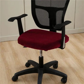 housse-de-chaise-rouge-vin-de-bureau-style-velours – La Maison de la Housse
