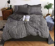 housse-de-couette-de-lit-bande-noir-polyester-coton – La Maison de la Housse