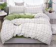 housse-de-couette-de-lit-blanc-treillis-polyester-coton – La Maison de la Housse