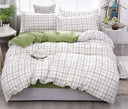 housse-de-couette-de-lit-blanc-treillis-polyester-coton – La Maison de la Housse
