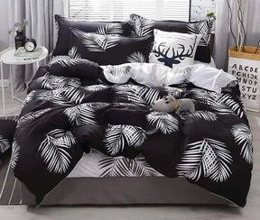 housse-de-couette-de-lit-feuille-blanche-polyester-coton – La Maison de la Housse