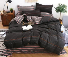 housse-de-couette-de-lit-noir-polyester-coton – La Maison de la Housse
