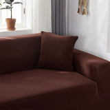 Housse de Canapé d'Angle Marron