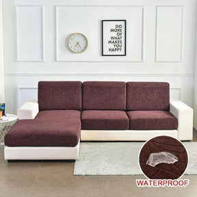 housse-de-coussin-dassise-pour-canape-motif-jacquard-velours-marron – La Maison de la Housse