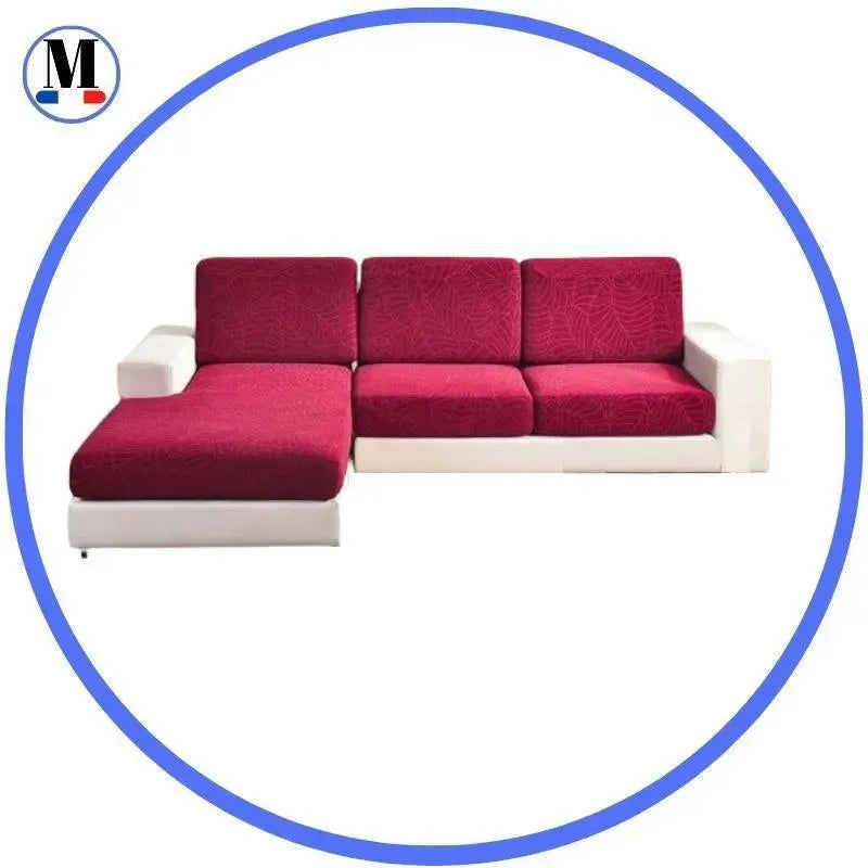 housse-de-coussin-dassise-pour-canape-motif-jacquard-velours-rouge-vin – La Maison de la Housse