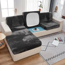housse-de-coussin-de-siege-dassise-en-velours-gris-fonce-canape-fauteuil – La Maison de la Housse