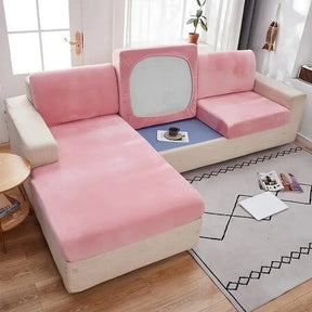 housse-de-coussin-de-siege-dassise-en-velours-rose-canape-fauteuil – La Maison de la Housse