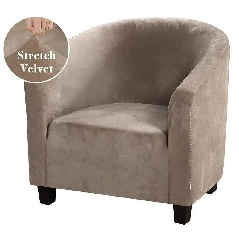 housse-de-fauteuil-club-velours-khaki – La Maison de la Housse