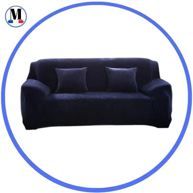 housse-en-velours-bleu-nuit-pour-canape-extensible-ajustable – La Maison de la Housse
