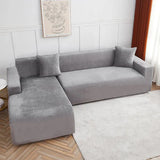 housse-en-velours-gris-pour-canape-extensible-ajustable – La Maison de la Housse