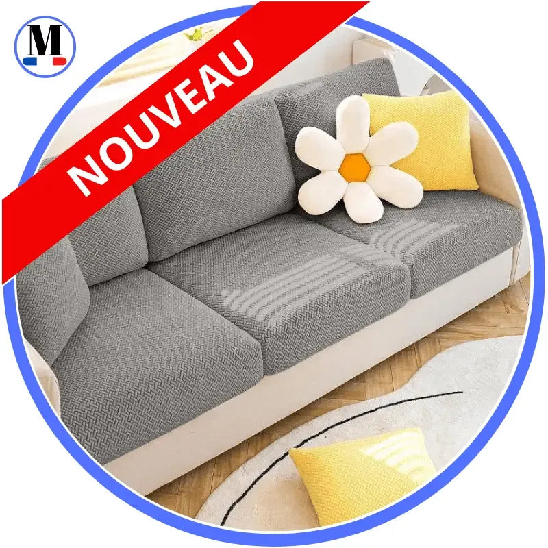 housse-gris-clair-coussin-dassise-dossier-canape-fauteuil – La Maison de la Housse