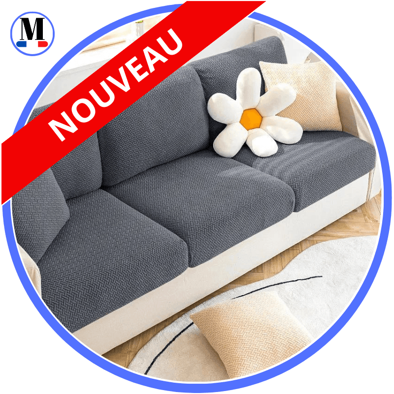 Housse Gris Coussin D'assise & Dossier - Canapé & Fauteuil - La Maison de la Housse®