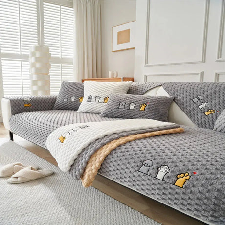 Housse Protège Canapé Antidérapante en Velours pour Housse de canapé – La Maison de la Housse®