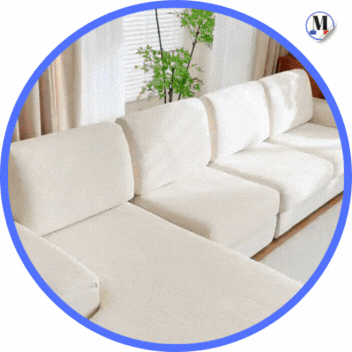 Housses de Coussins Jacquard Ligne – Pour Siège, Assise & Dossier