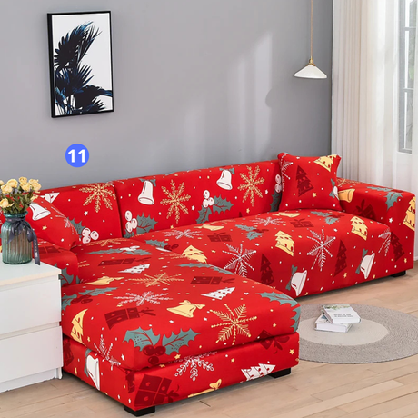 Housse de Canapé d'Angle - Motif Noël pour Housse De Canapé d'Angle – La Maison de la Housse