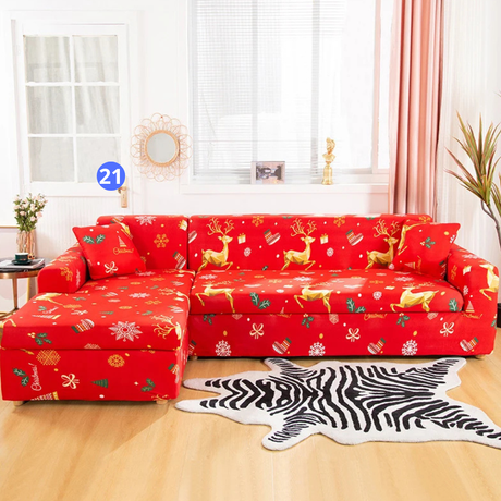 Housse de Canapé d'Angle - Motif Noël pour Housse De Canapé d'Angle – La Maison de la Housse