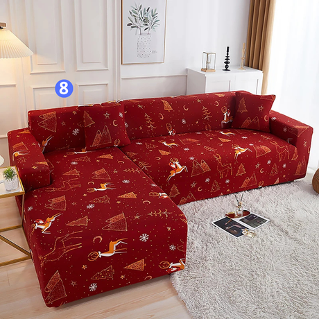 Housse de Canapé d'Angle - Motif Noël pour Housse De Canapé d'Angle – La Maison de la Housse