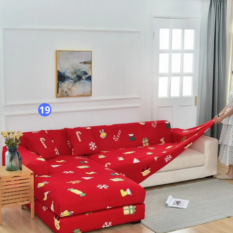 Housse de Canapé d'Angle - Motif Noël pour Housse De Canapé d'Angle – La Maison de la Housse