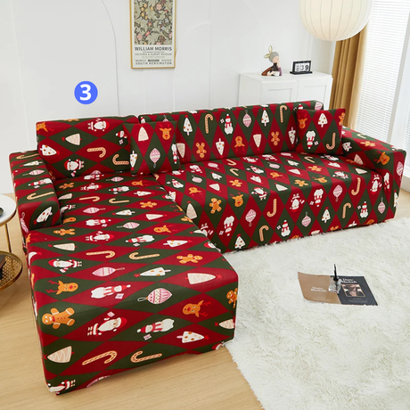 Housse de Canapé d'Angle - Motif Noël pour Housse De Canapé d'Angle – La Maison de la Housse