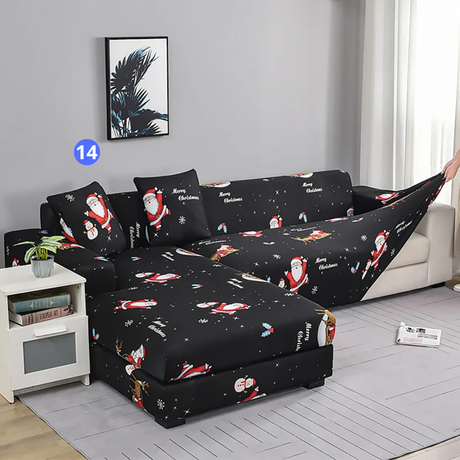 Housse de Canapé d'Angle - Motif Noël pour Housse De Canapé d'Angle – La Maison de la Housse