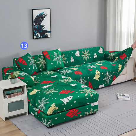 Housse de Canapé d'Angle - Motif Noël pour Housse De Canapé d'Angle – La Maison de la Housse