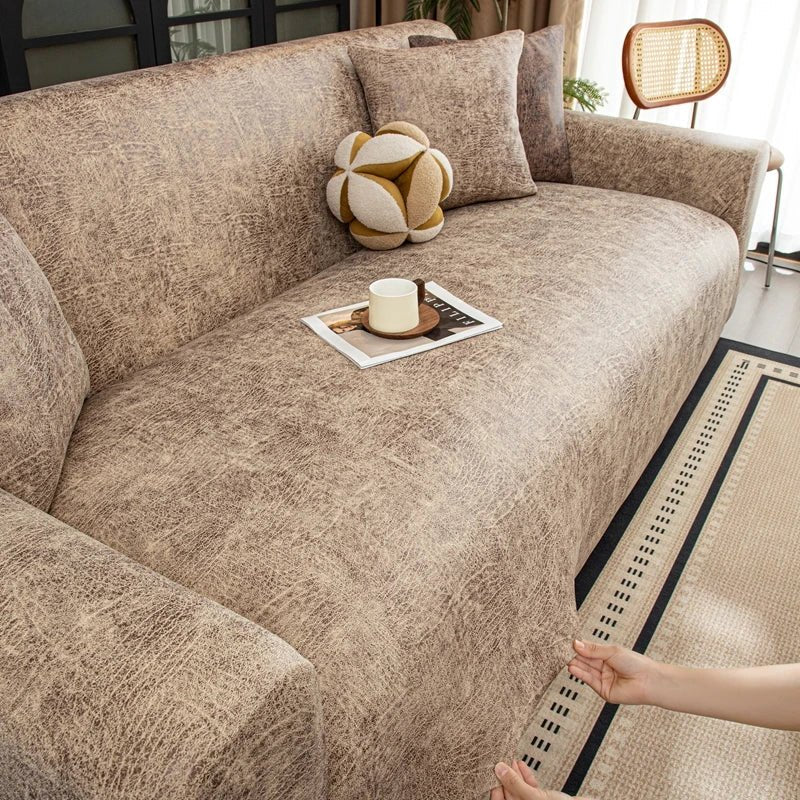 Housses de Canapé Extensibles - Effet Cuir - La Maison de la Housse®