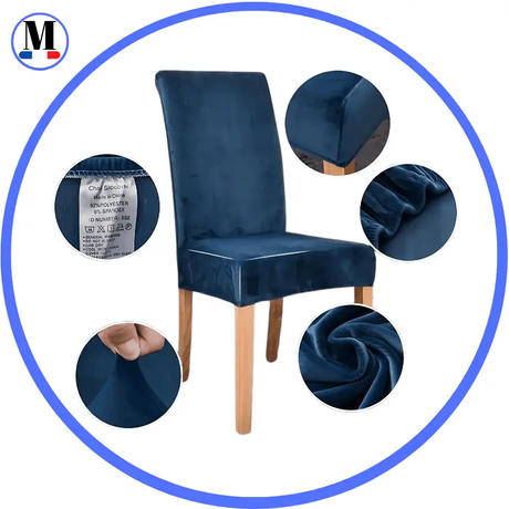 Housse de chaise en Velours pour Housse De Chaise – La Maison De La Housse ®