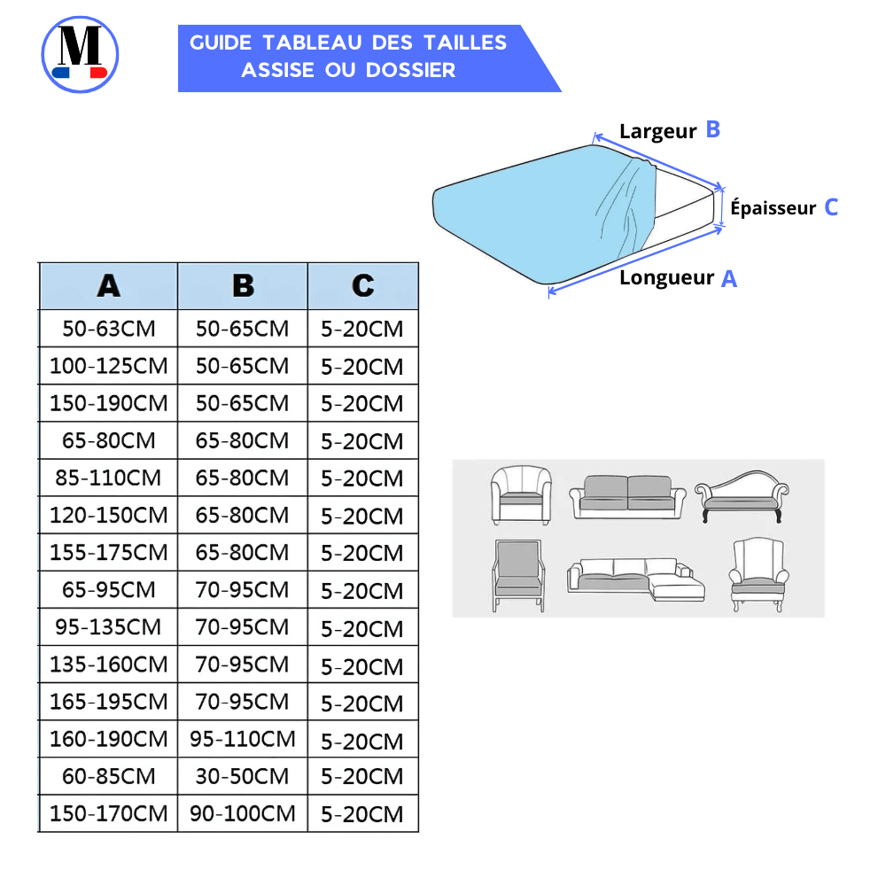 Housses de Coussins d'Assise en Simili cuir Imperméable - La Maison de la Housse®