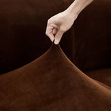 Housse Coussin d'Assise Velours Marron