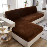 Housse Coussin d'Assise Velours Marron
