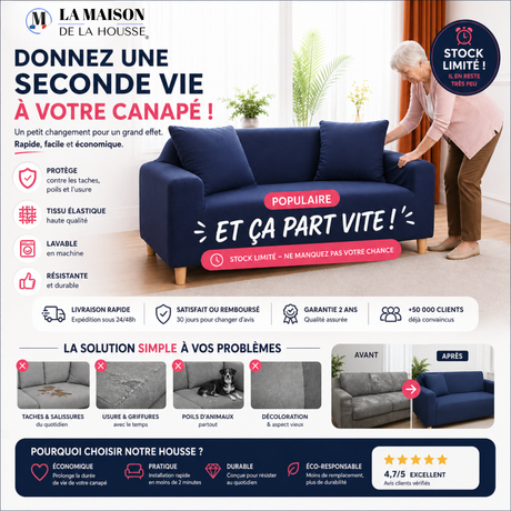 Housse de Canapé Bleu Nuit
