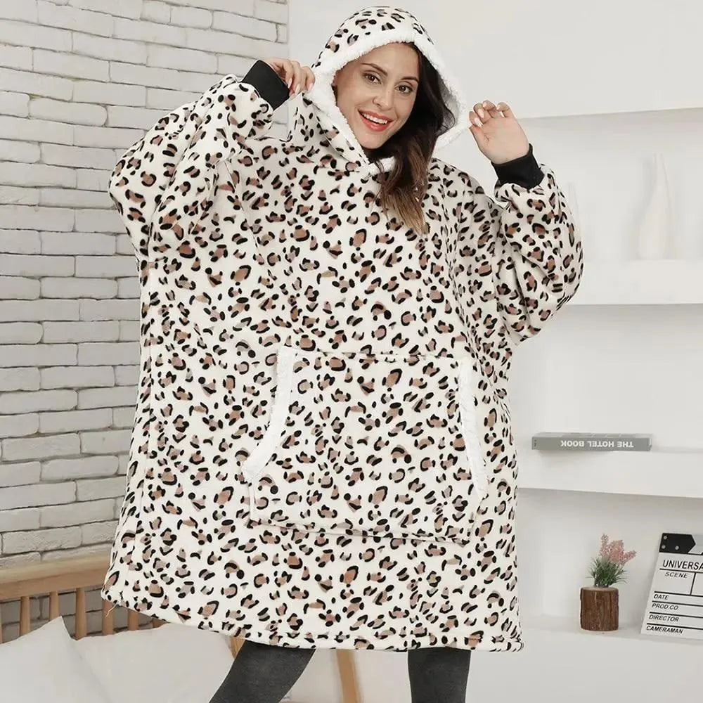 poncho-pull-over-sweatshirt-plaid-leopard-homme-femme – La Maison de la Housse