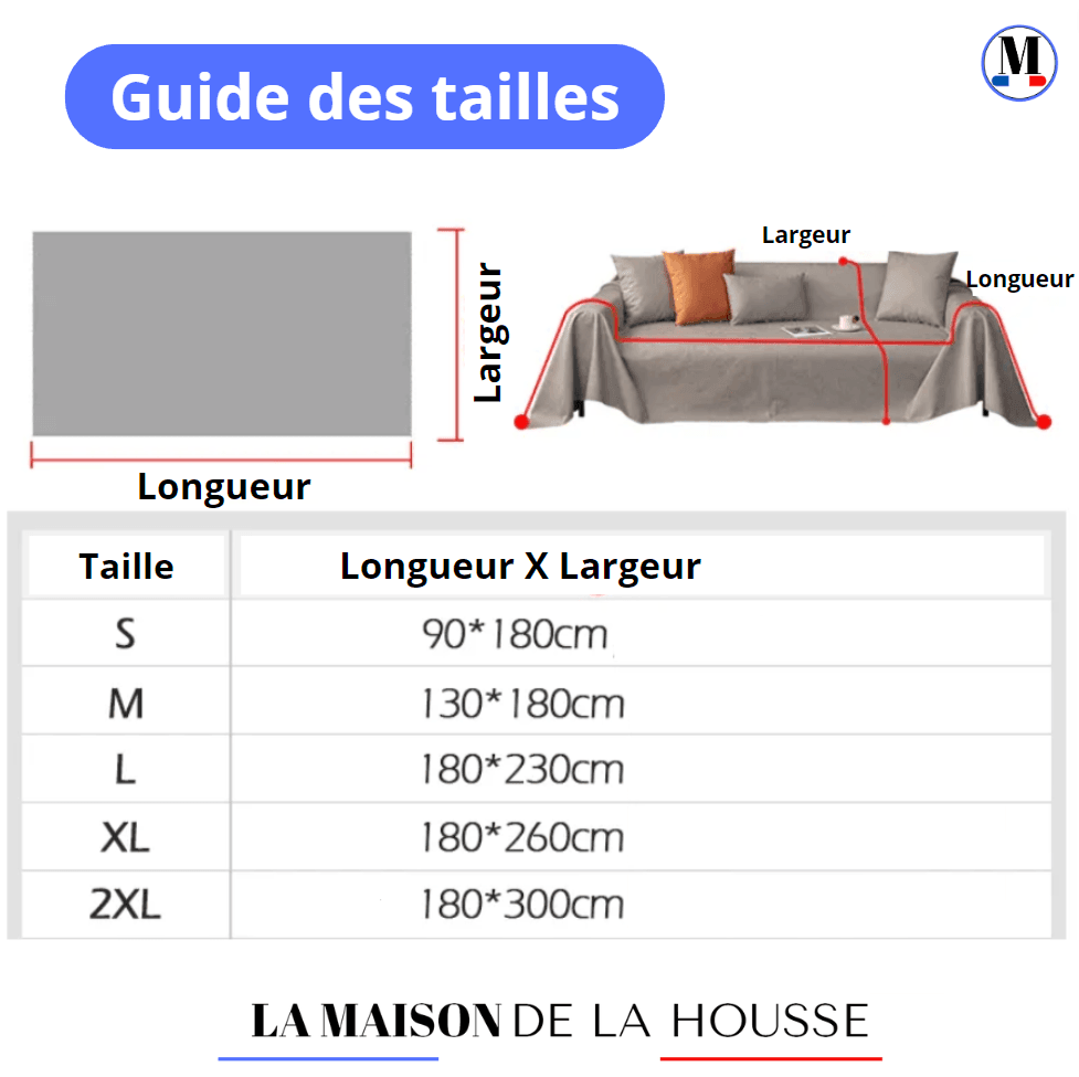 Protège canapé imperméable Gris - La Maison de la Housse®