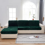 Housse Coussin d'Assise Velours Vert Foncé