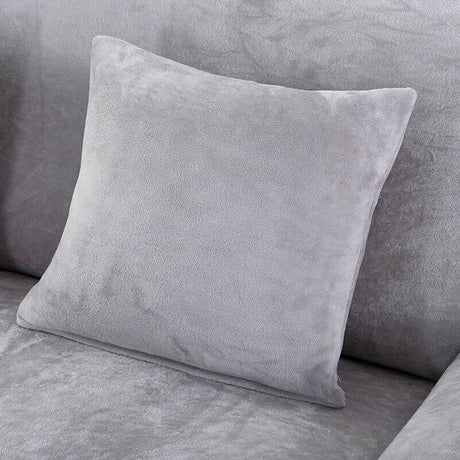 2 Housses De Coussin En Velours Gris 45x45cm - La Maison de la Housse®