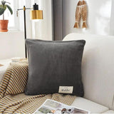 Housse De Coussin En Velours Gris - La Maison de la Housse®