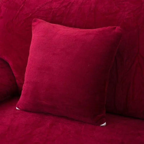 2 Housses De Coussin En Velours Rouge 45x45cm - La Maison de la Housse®