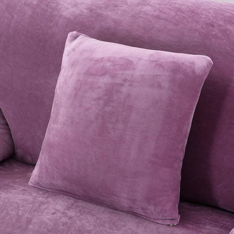 2 Housses De Coussin En Velours Violet Claire 45x45cm - Pour Canapé - La Maison de la Housse®