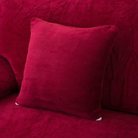 2 Housses De Coussin En Velours Rouge 45x45cm - La Maison de la Housse®