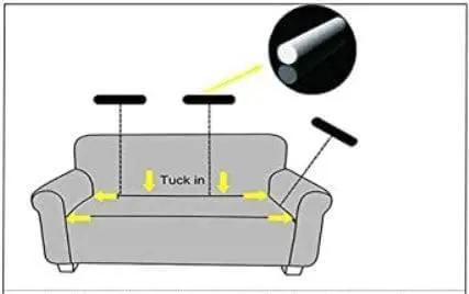 6 Bâtonnets en mousse antidérapants pour housse de canapé & fauteuil - La Maison de la Housse®