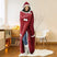 Couverture Plaid Capuche Géant Rouge - La Maison de la Housse®