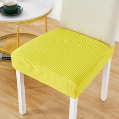 Housse Assise Extensible Jaune Pour Chaise