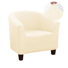 Housse Beige De Fauteuil Club - Extensible