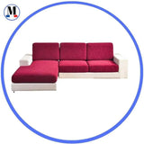 Housse Coussin d'Assise Canapé - Motif jacquard velours rouge vin - La Maison de la Housse®