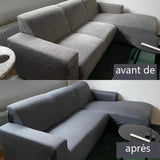 Housse De Canapé d'Angle Gris Hadès - La Maison de la Housse®