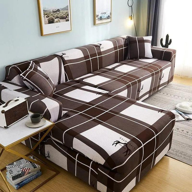 Housse De Canapé d'Angle Extensibles - Motif Verum - La Maison de la Housse®