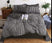 Housse De Couette De Lit Bande Noir - Polyester & Coton - La Maison de la Housse®