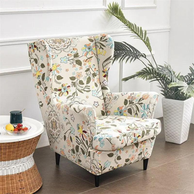 Housse De Fauteuil Floral Avec Accoudoir | Extensible | Universelle - La Maison de la Housse®